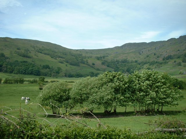 The "Pass" is in centre picture - trail is just visible.